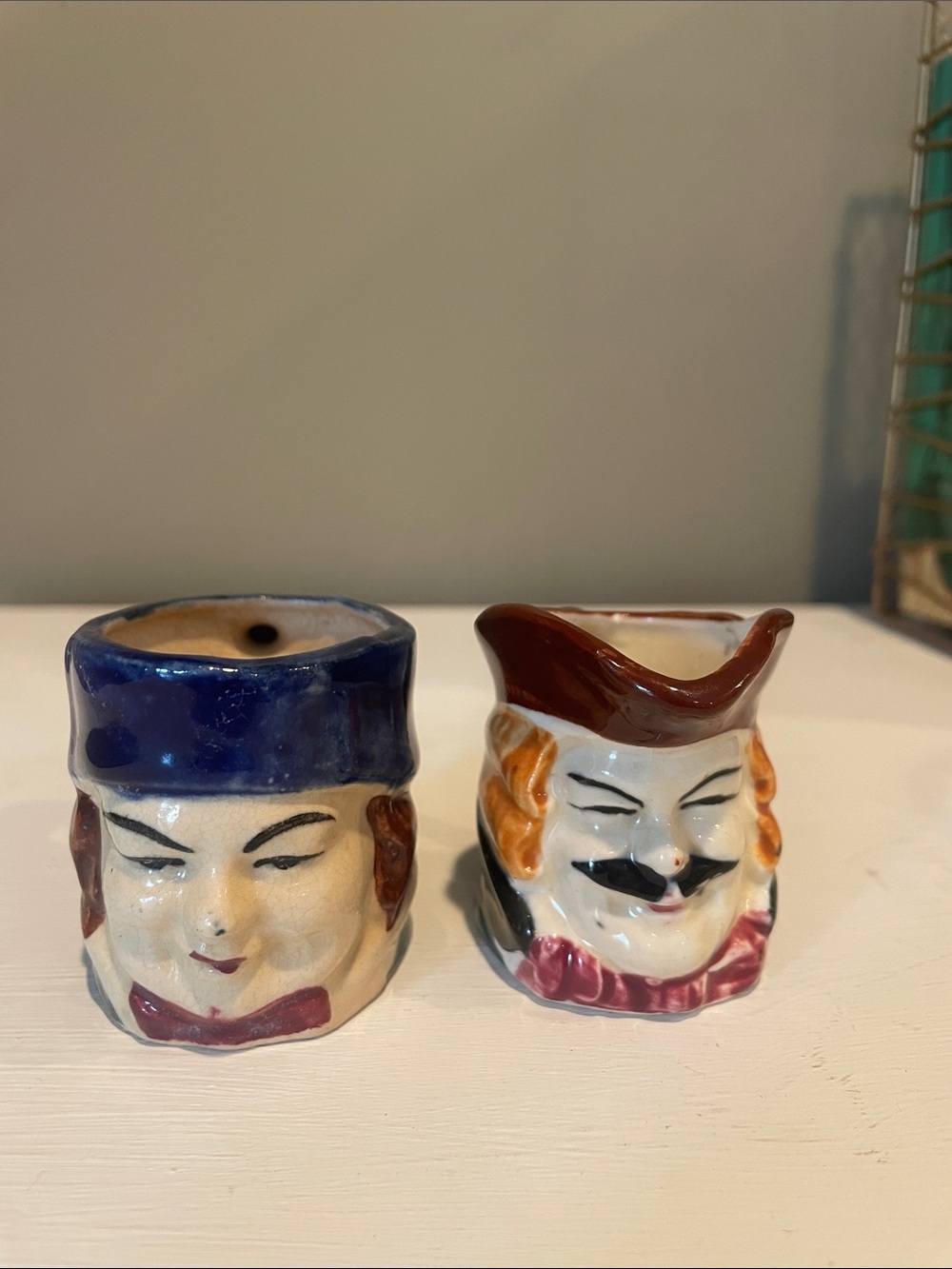 Antique Japanese Toby mugs